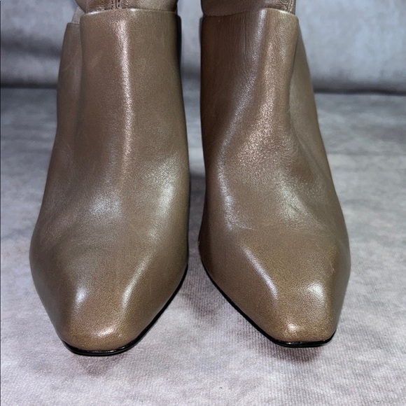 EUC Reiss CARRIE Ankle Boots Leather Taupe Brown Grey Almond Toe Shoes 39 - Picture 14 of 15